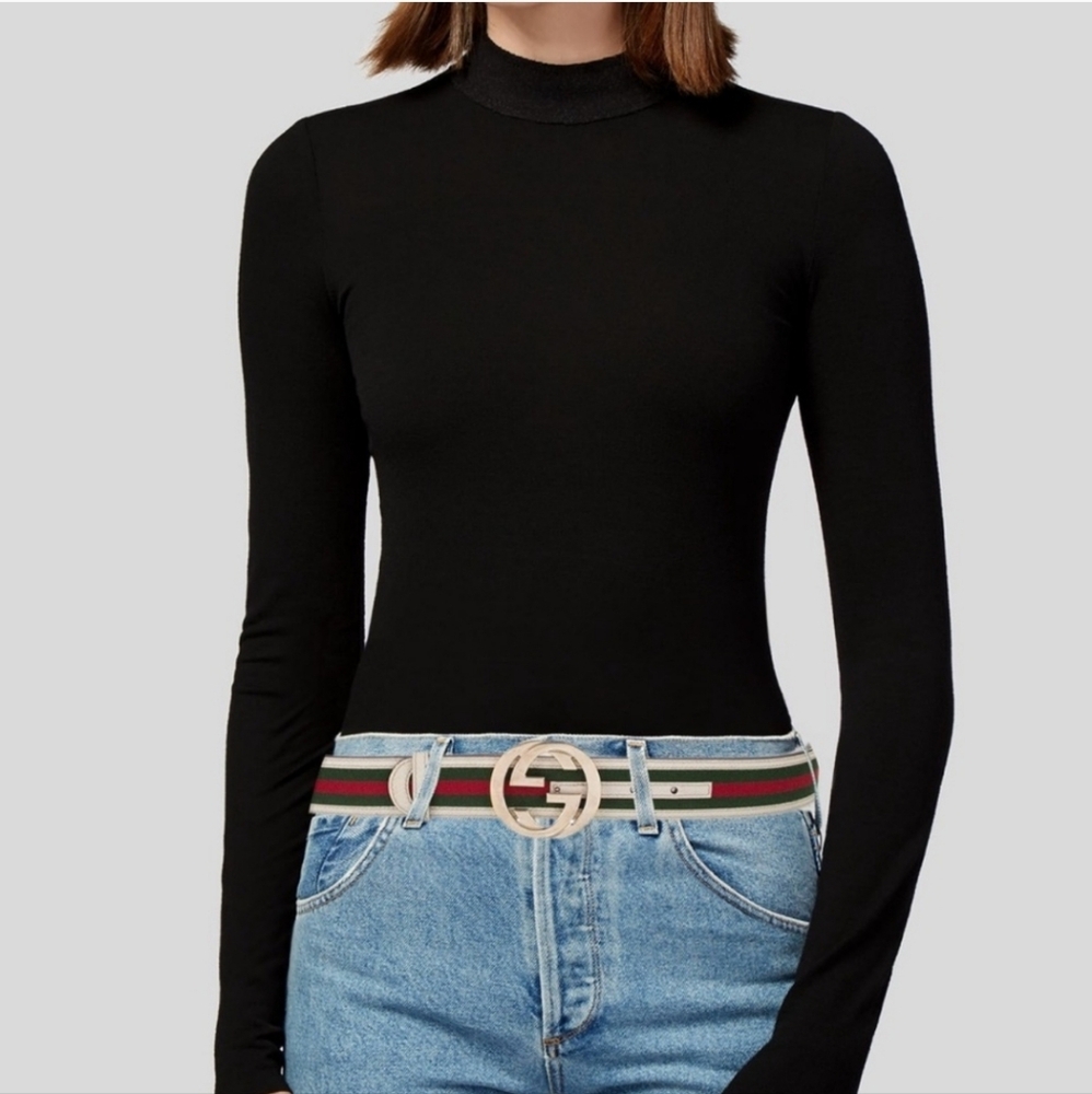 Auth Gucci Interlocking GG Web Belt - Picture 2 of 8